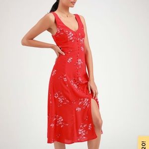 Flowy Floral Midi Dress